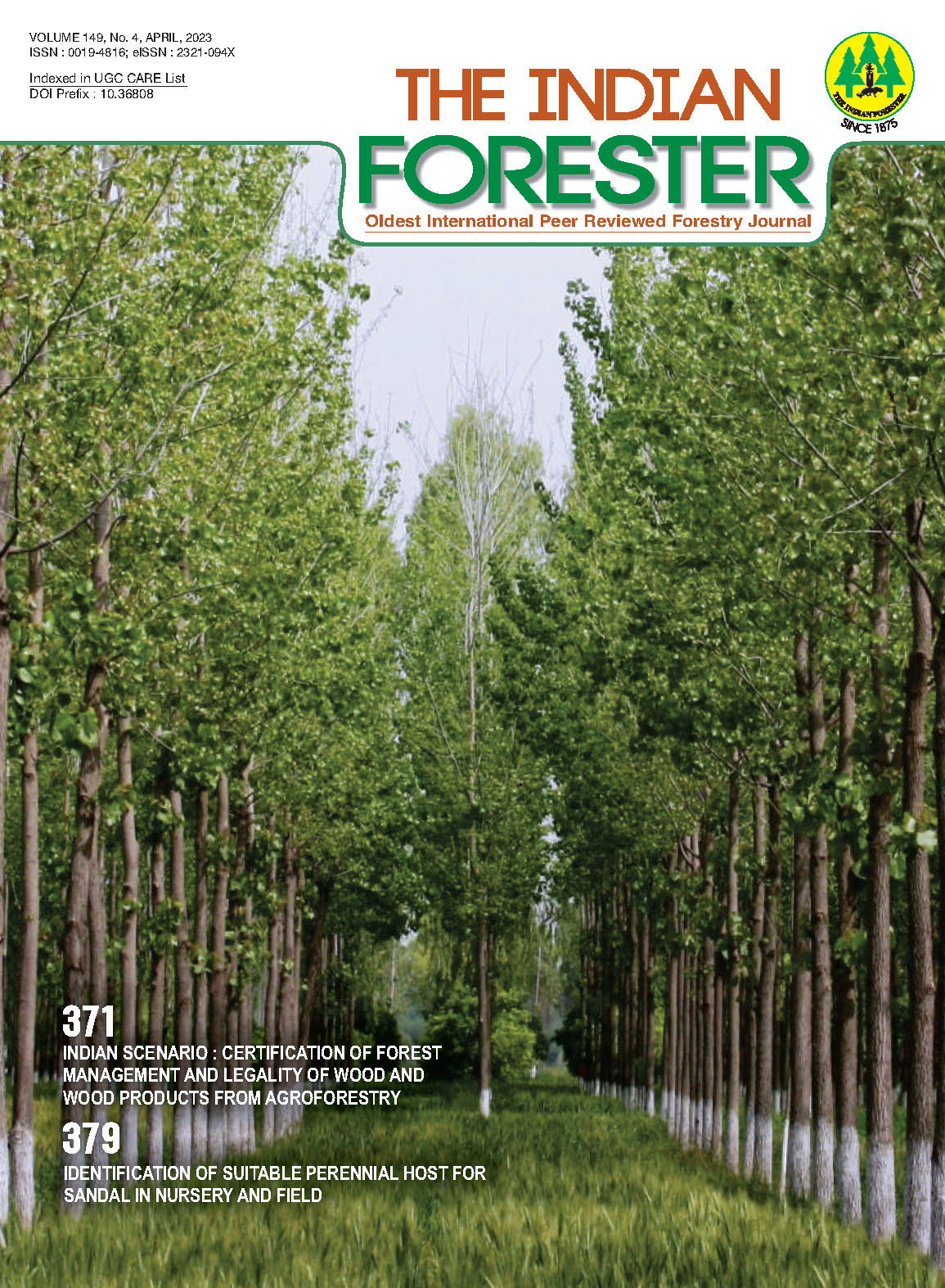 					View Volume 149, Issue 4, April 2023
				